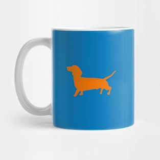 Sausage Dog Coloured Silhouette Mug